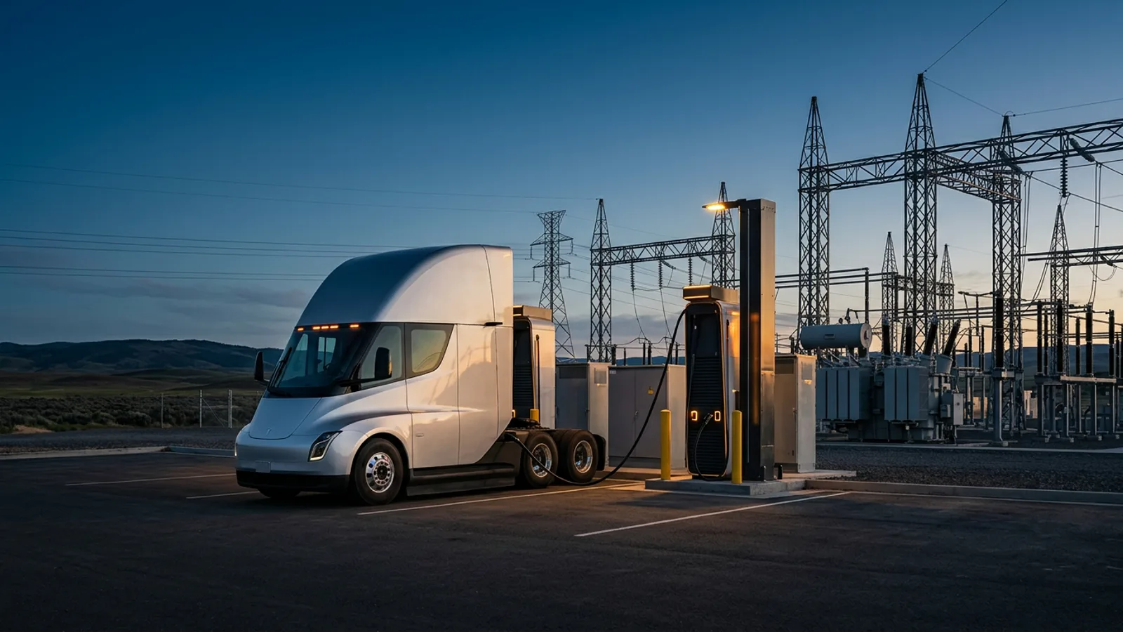 Megawatt Charging Turns the Truck Stop Into a Substation