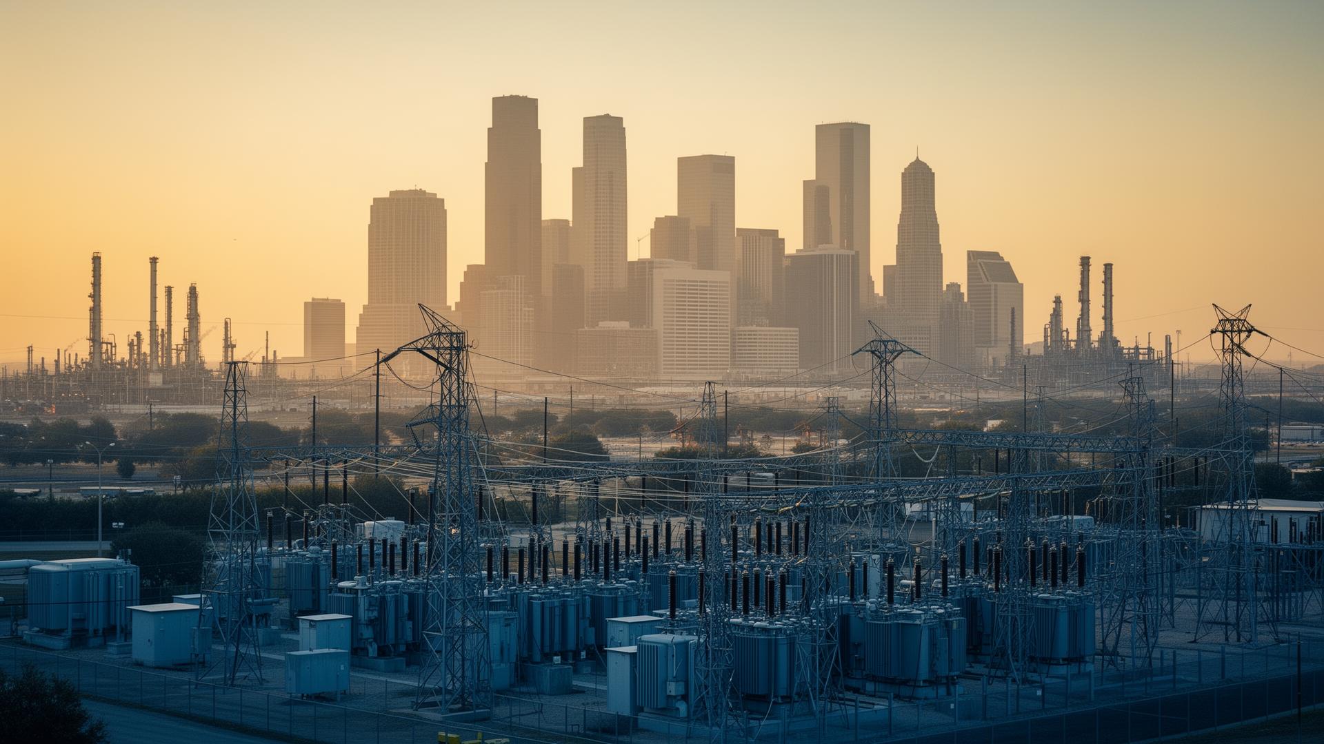 Transformers & switchgear infrastructure in Houston, United States Power infrastructure and electrical grid in Houston, United States (CenterPoint Energy) — ANSI/IEEE C57 / UL 506 — distribution transformers, switchgear and package substations supplied by Emirates Transformer & Switchgear